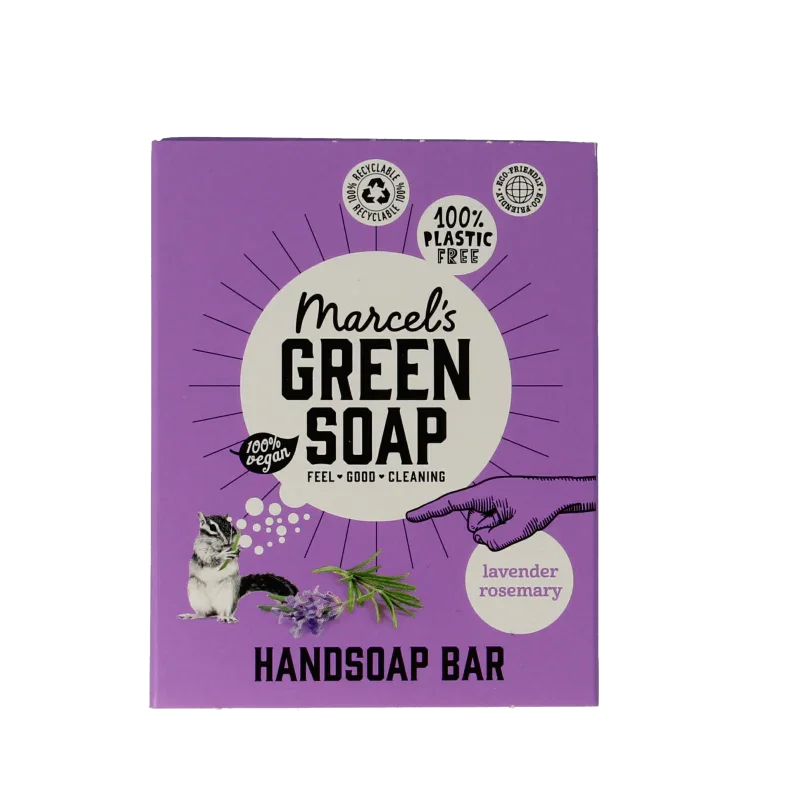 Marcel's Green Soap Handzeep bar lavender & rosemary 90 Gram