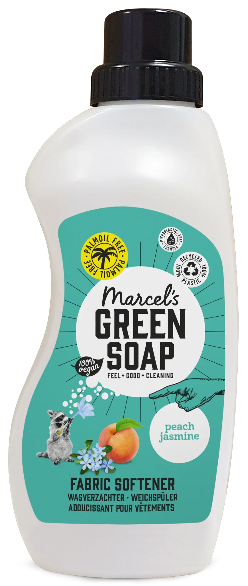 Marcel's Green Soap Wasverzachter perzik & jasmijn 750.00 Milliliter