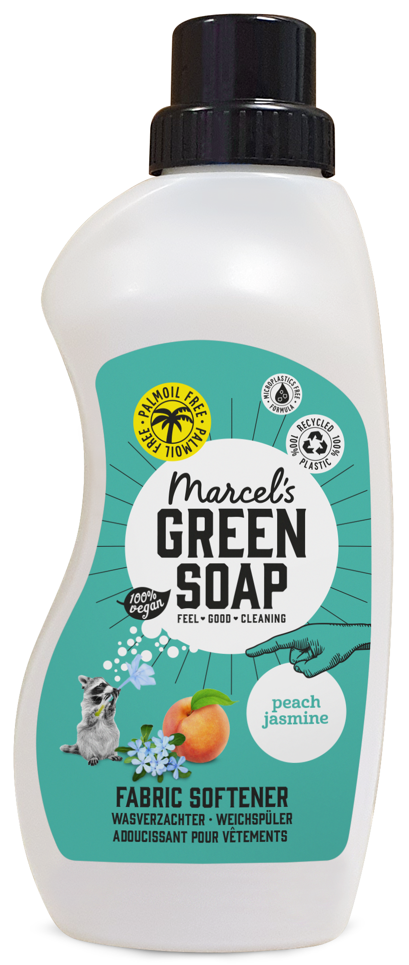 Marcel's Green Soap Wasverzachter perzik & jasmijn 750 Milliliter