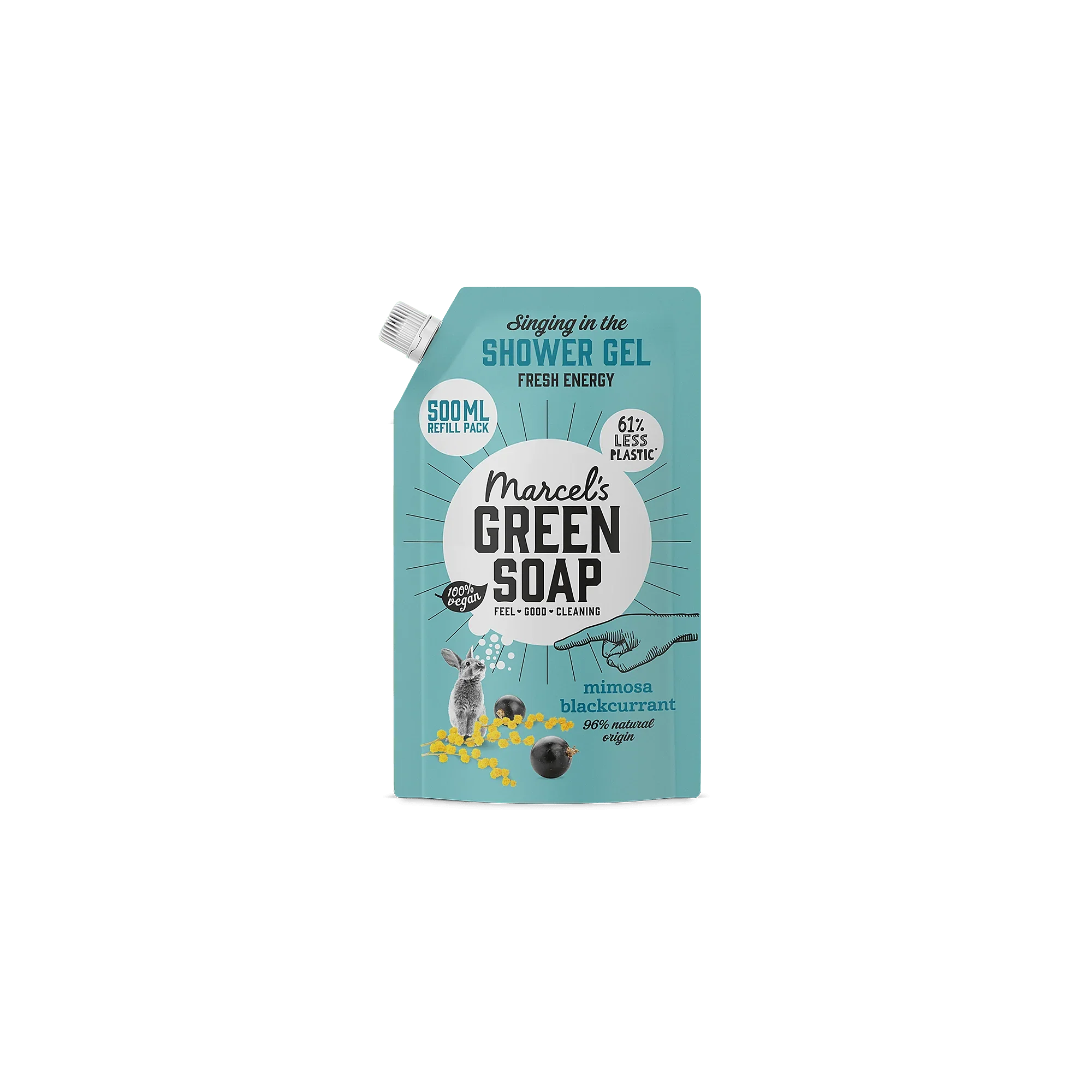 Marcel's Green Soap Showergel mimosa & black currant navul 500 Milliliter