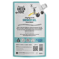Marcel's Green Soap Showergel mimosa & black currant navul 500.00 Milliliter