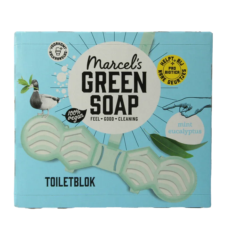 Marcel's Green Soap Toiletblok munt & eucalyptus 35 Gram