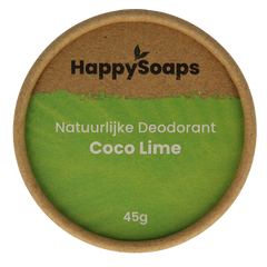 Happysoaps Deodorant kokos en limoen 45 Gram
