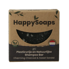 Happysoaps Shampoo bar charming charcoal & sweet sandal 70 Gram