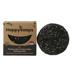 Happysoaps Shampoo bar charming charcoal & sweet sandal 70 Gram