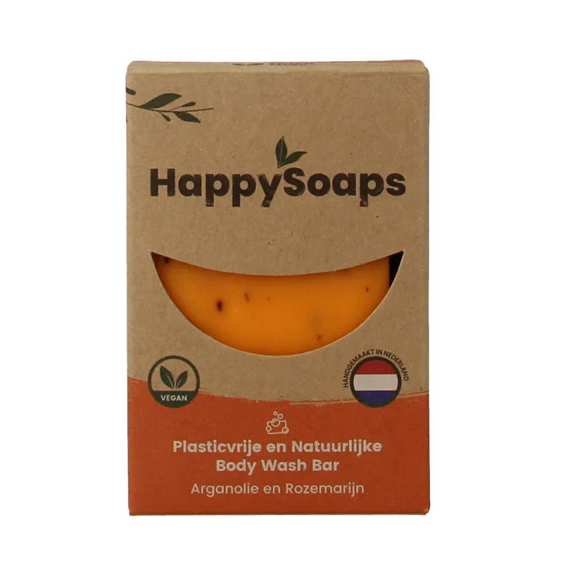 Happysoaps Body bar arganolie en rozemarijn 100 Gram