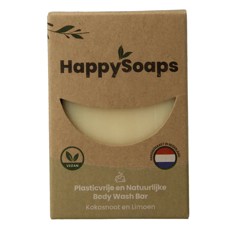 Happysoaps Body bar kokosnoot & limoen 100 Gram