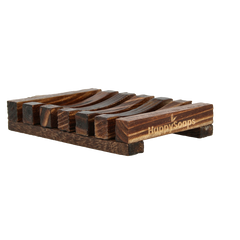 Happysoaps Shampoo bar/zeep houder van donker hout 1 Stuks