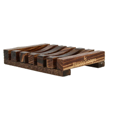 Happysoaps Shampoo bar/zeep houder van donker hout 1 Stuks