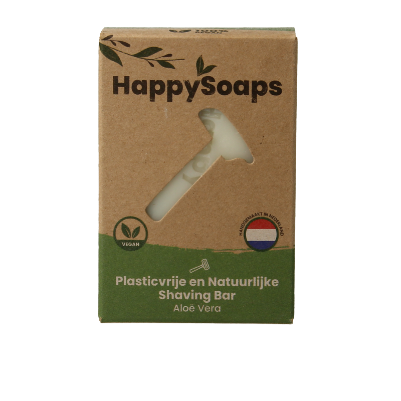 Happysoaps Shaving bar aloe vera 80 Gram
