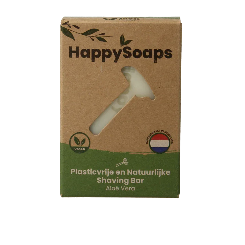 Happysoaps Shaving bar aloe vera 80 Gram