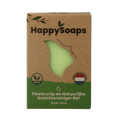 Happysoaps Gezichtsreiniger bar aloe vera 70 Gram