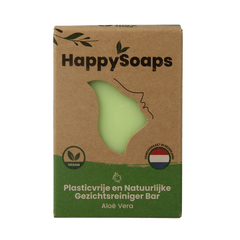 Happysoaps Gezichtsreiniger bar aloe vera 70 Gram