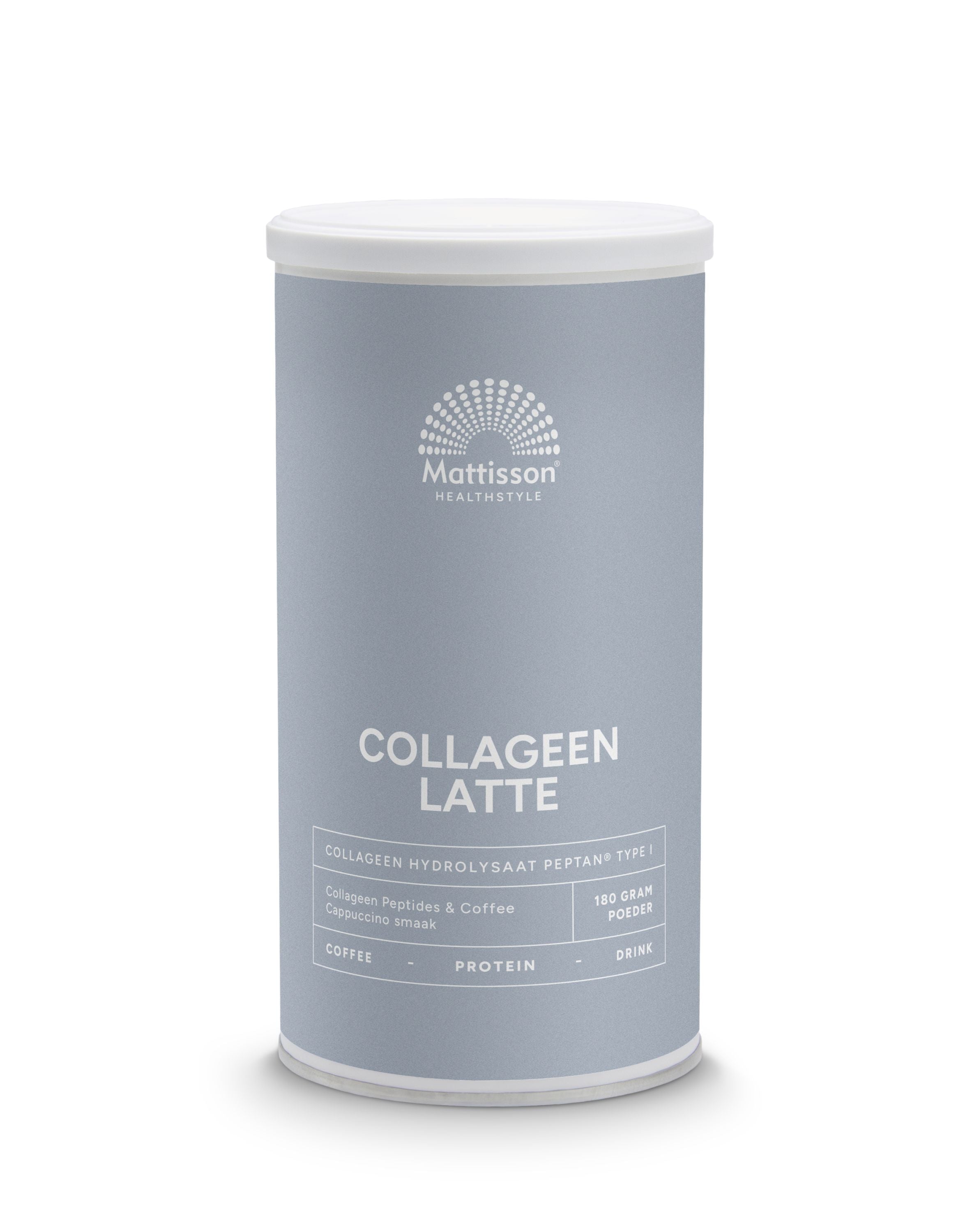 Mattisson Absolute collageen & latte instant coffee drink 180 Gram