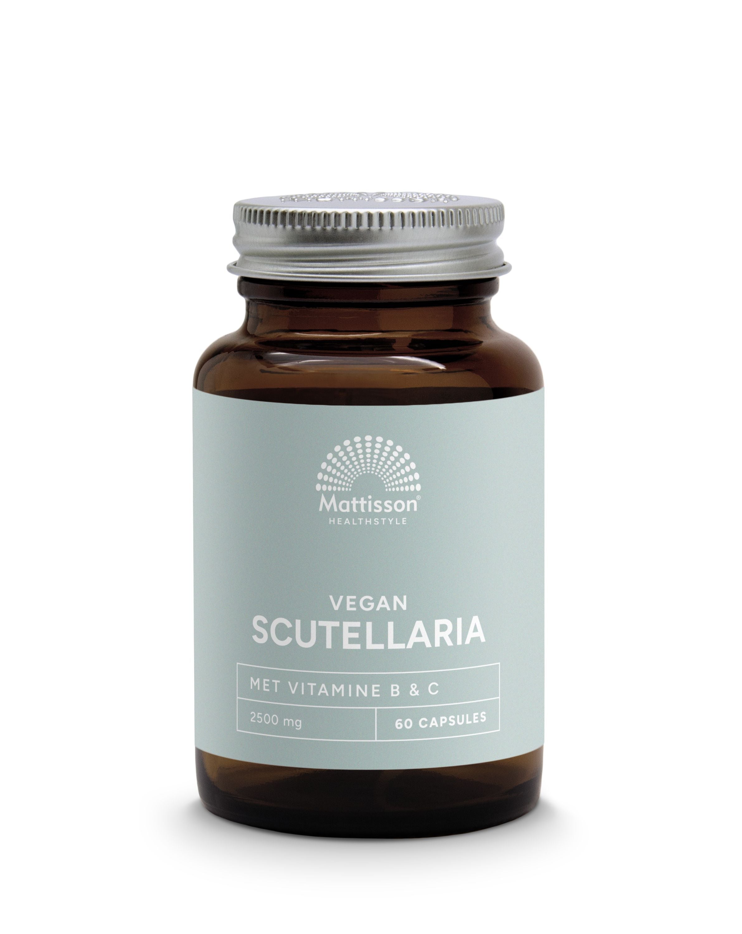 Mattisson Scutellaria 2500mg met vit B C curcumine vegan 60.00 Vegetarische capsules