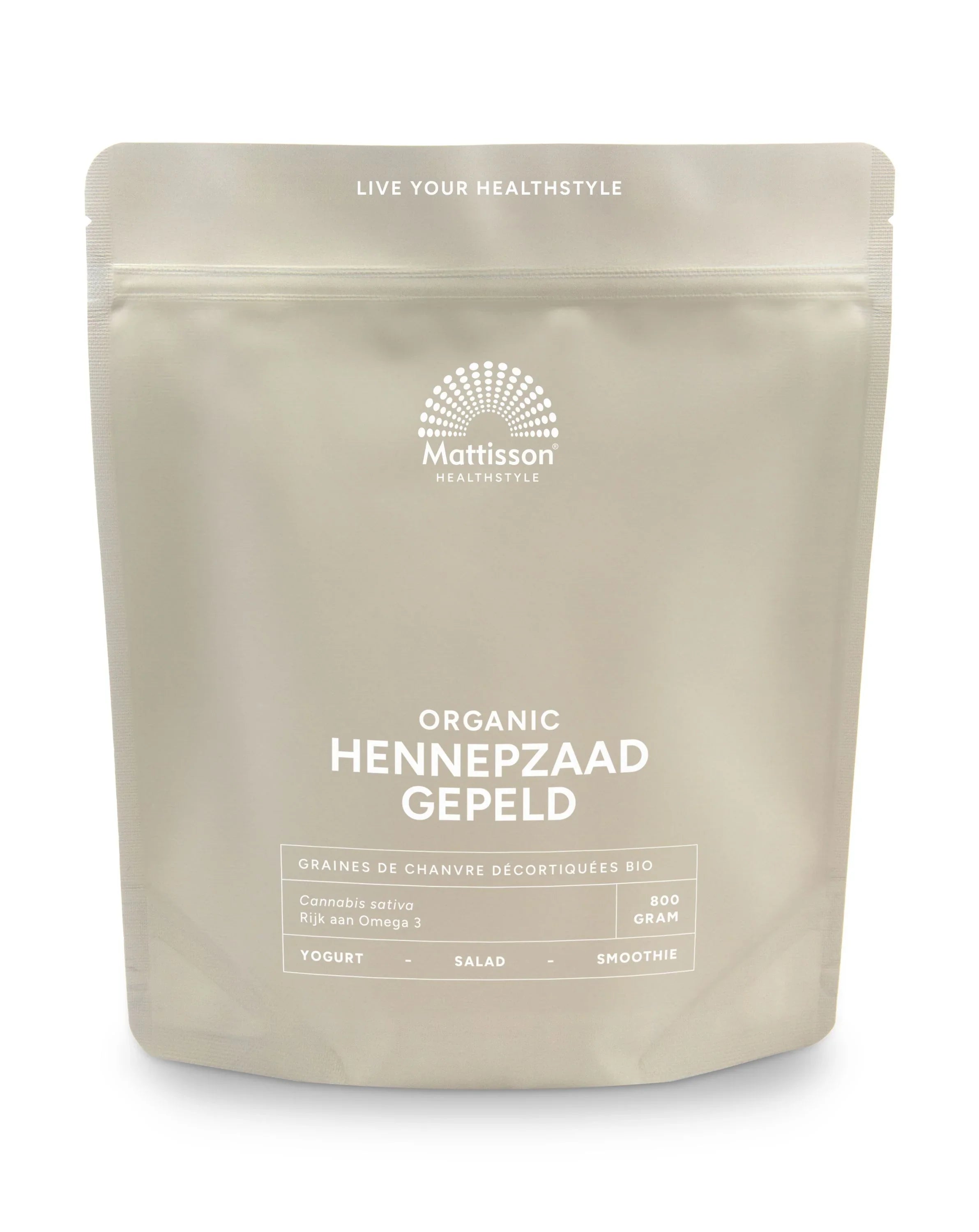 Mattisson Hennepzaad gepeld bio 800 Gram