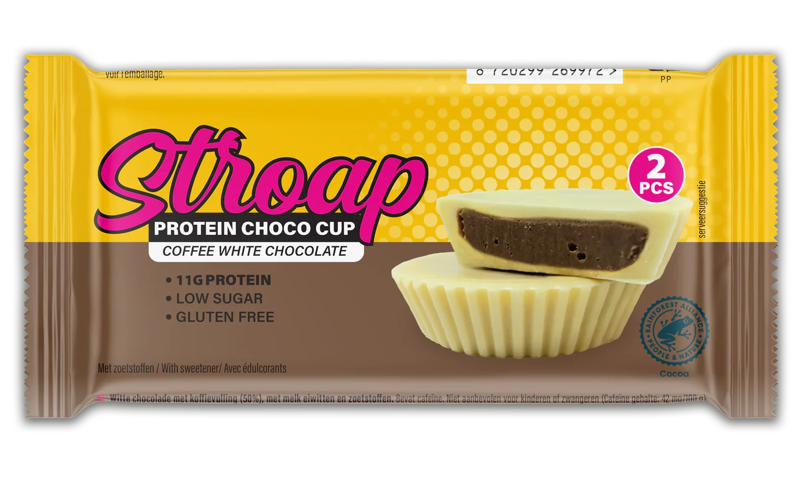 Stroap Protein choco cup coffee white chocolate 42 Gram