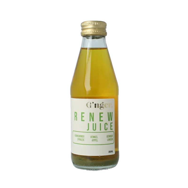 G'nger Renew groentesap met 61% groenten 200 Milliliter
