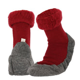 Apollo Huisslof wol anti-slip rood 39/40 1 Paar