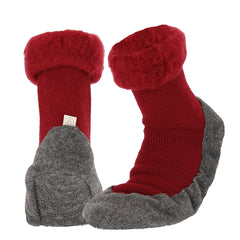 Apollo Huisslof wol anti-slip rood 39/40 1 Paar