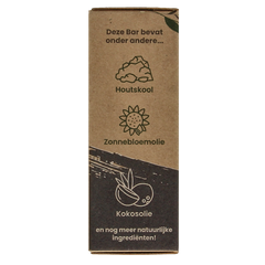 Happysoaps Gezichtsreiniger bar houtskool en sandelwood 70 Gram