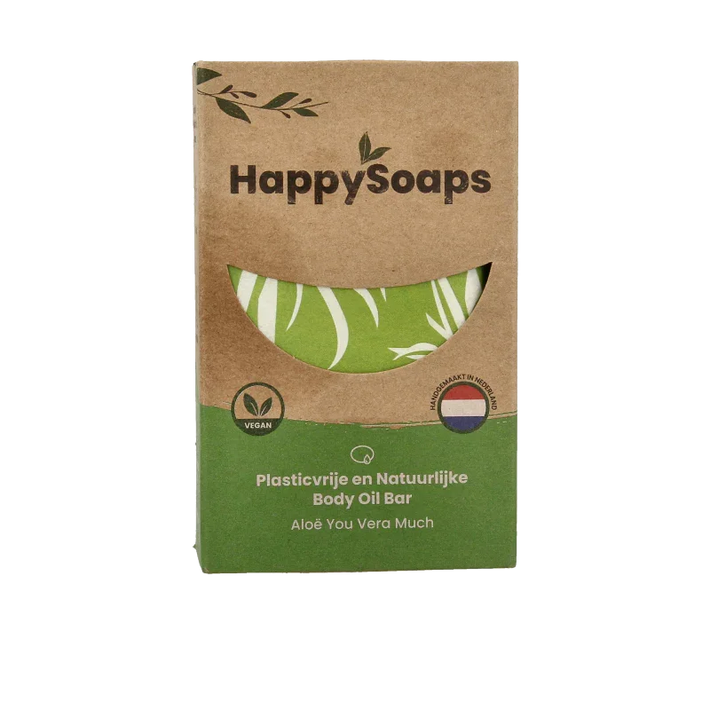Happysoaps Body oil bar aloe you vera much 70 Gram