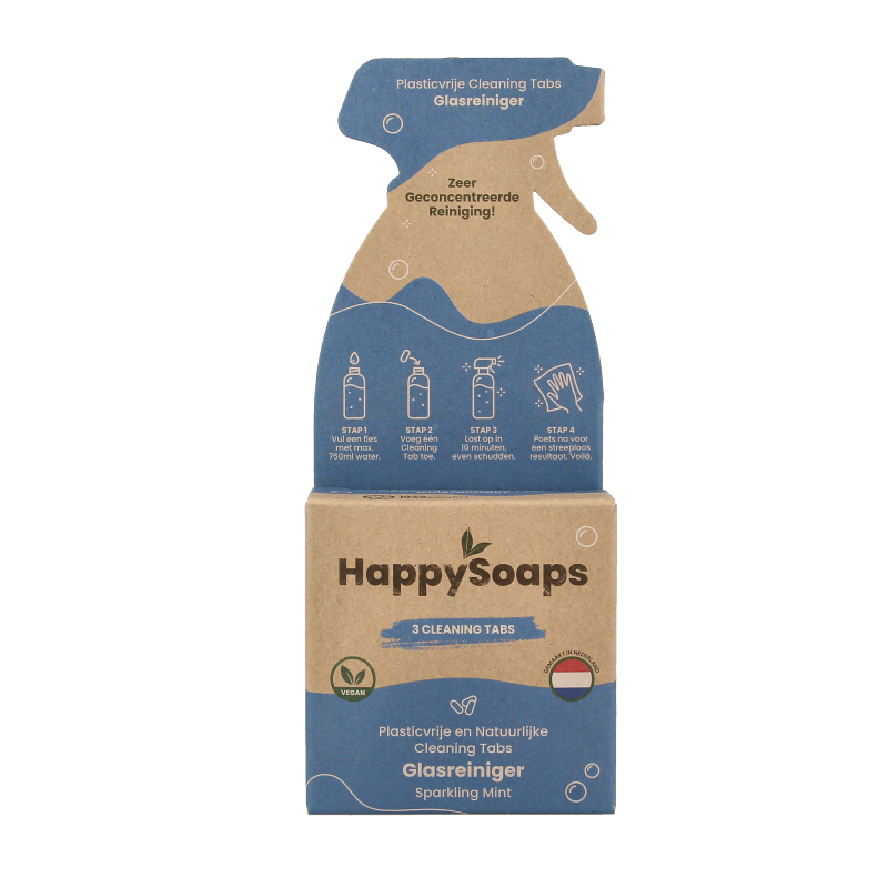 Happysoaps Cleaning tabs glasreiniger sparkling mint 3 Stuks