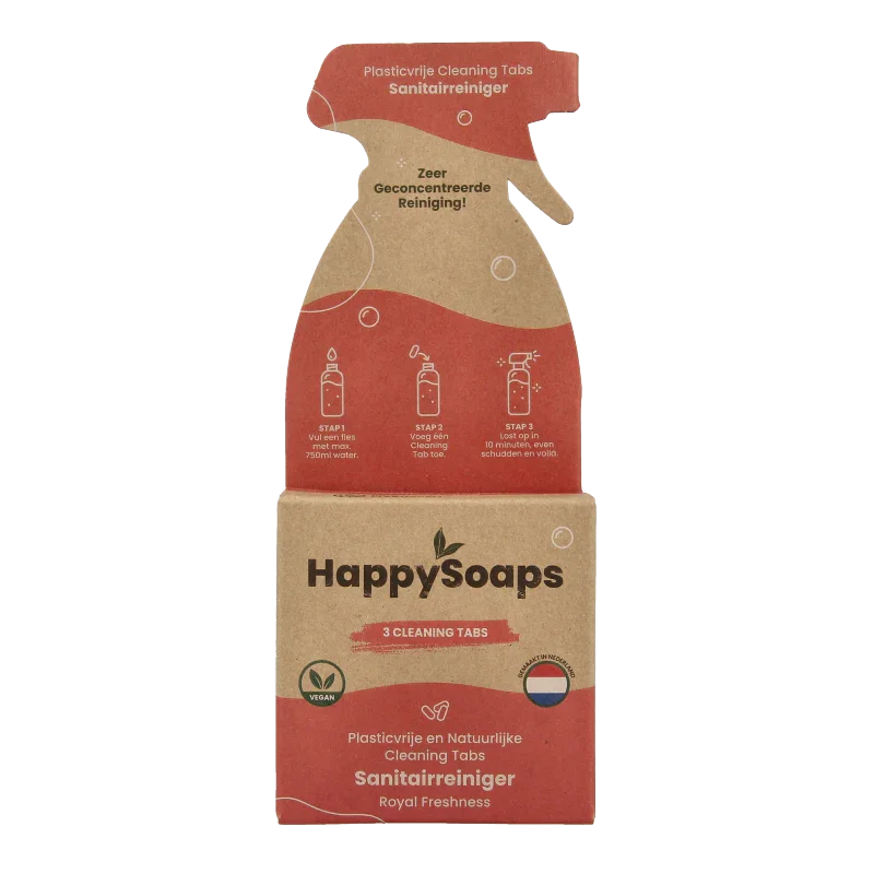 Happysoaps Cleaning tabs sanitairreiniger royal freshness 3 Stuks