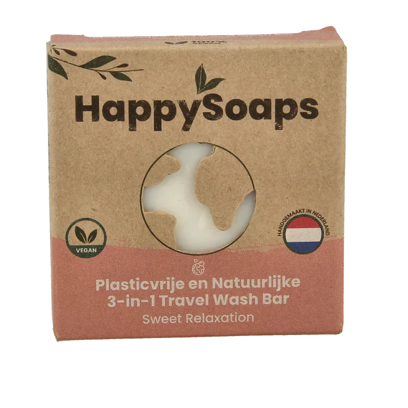 Happysoaps 3-in-1 Travel wash sweet 40 Gram