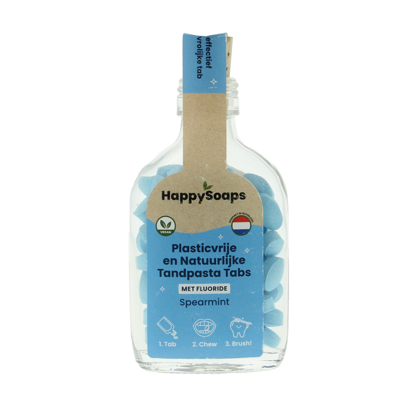 Happysoaps Tandpasta tabs met fluoride 62 Stuks