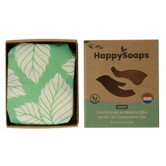 Happysoaps Hand & voetcreme bar absolute mint 40 Gram