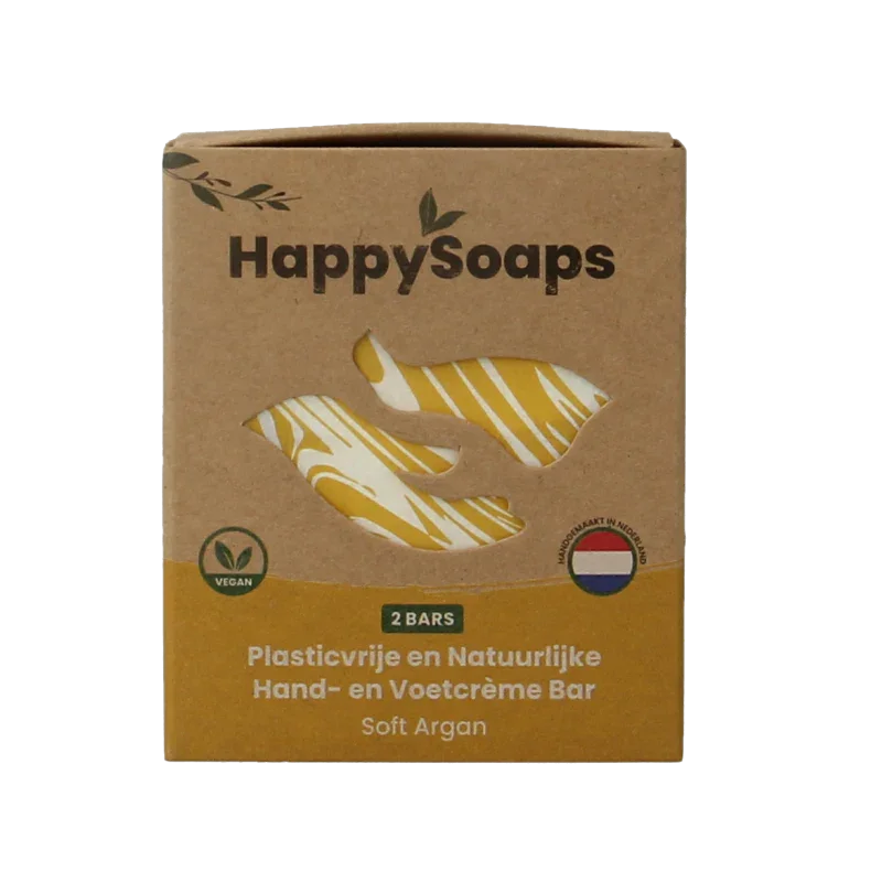 Happysoaps Hand & voetcreme bar soft argan 40 Gram
