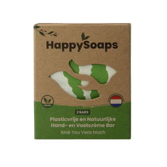 Happysoaps Hand & voetcreme bar aloe vera 40 Gram
