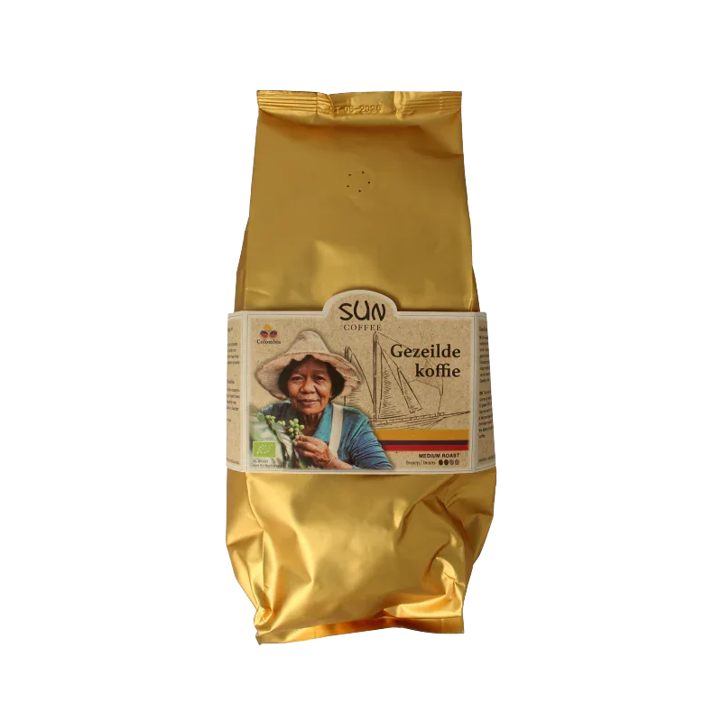 SUN Coffee Gezeilde koffiebonen medium roast bio 1 Kilogram