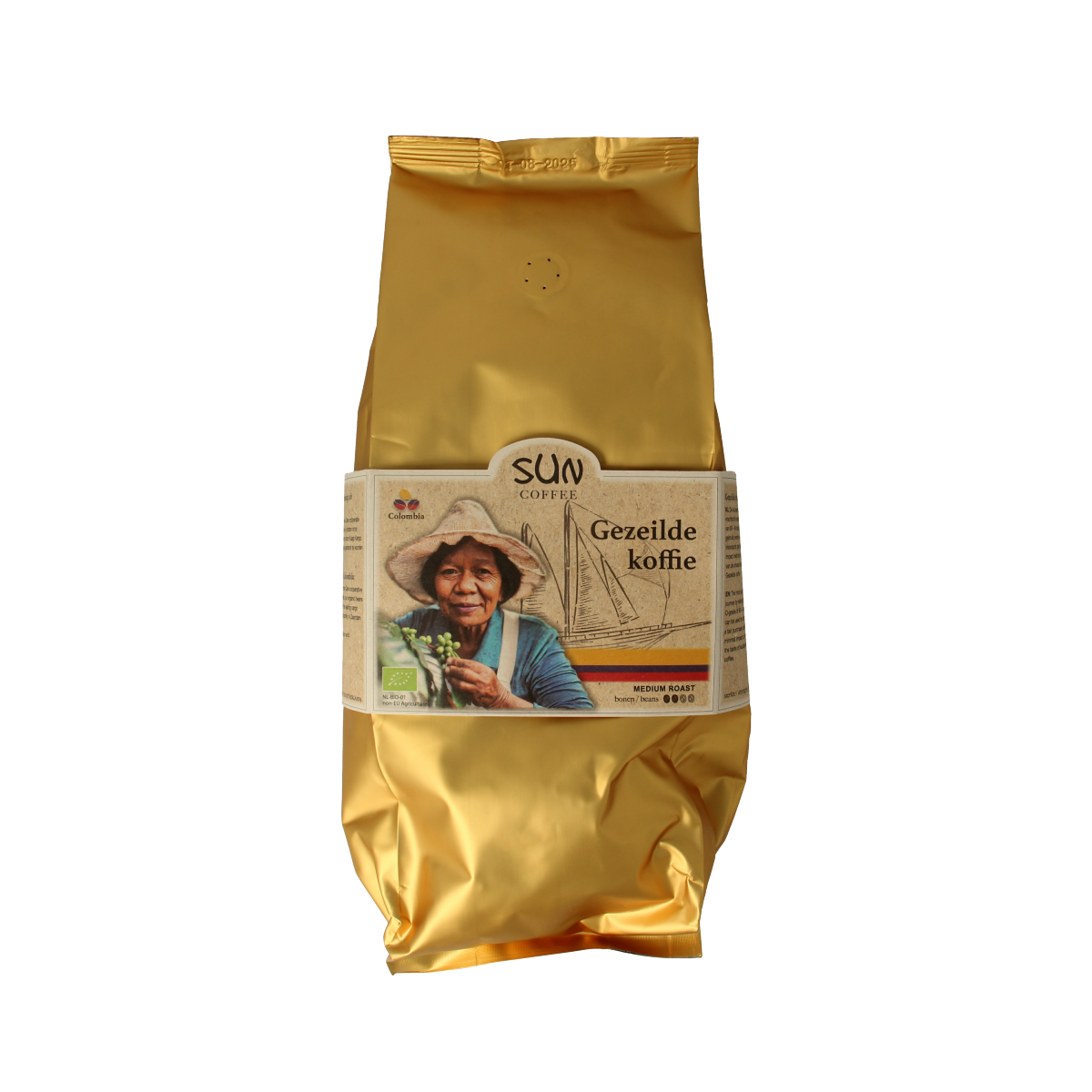 SUN Coffee Gezeilde koffiebonen medium roast bio 1.00 Kilogram