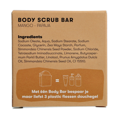 Shampoobars Body scrub bar mango & papaja 60.00 Gram