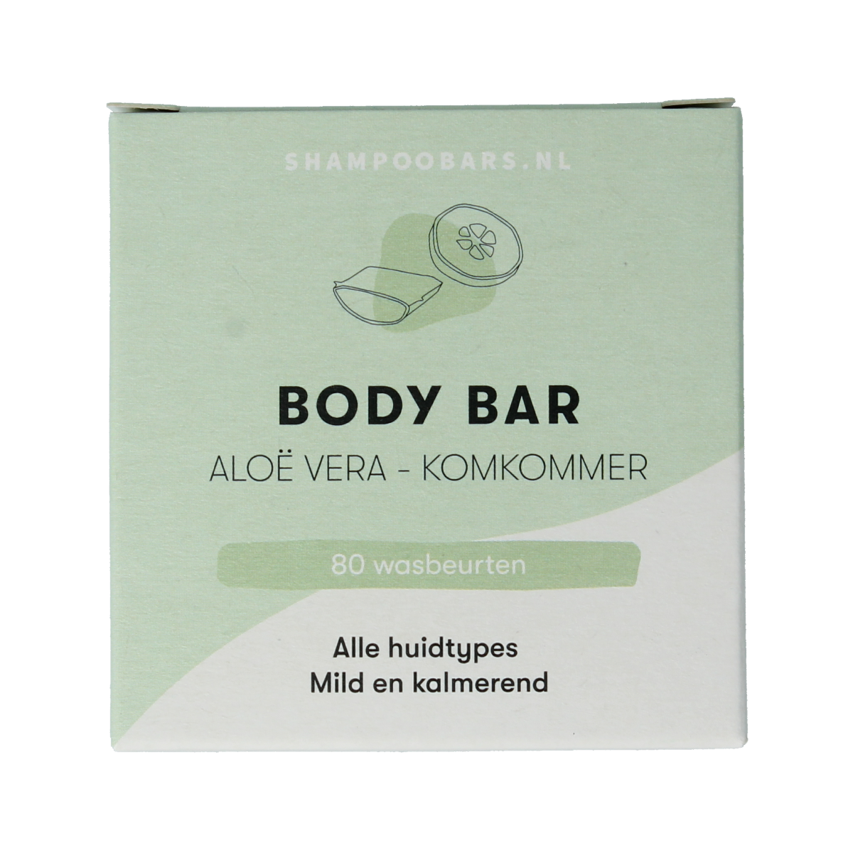 Shampoobars Body bar aloe vera & komkommer 60.00 Gram