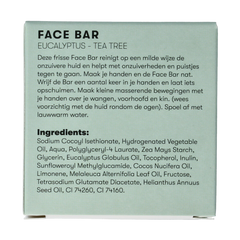 Shampoobars Face bar eucalyptus & tea tree 60.00 Gram