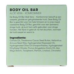 Shampoobars Body oil bar aloe vera & komkommer 45 Gram