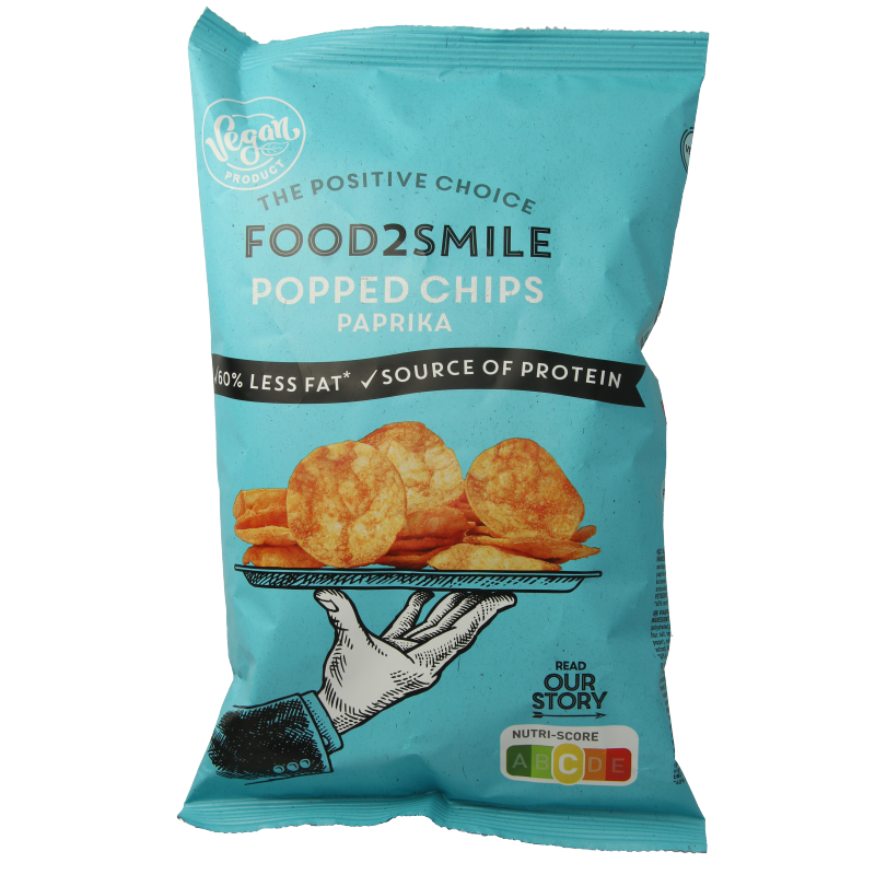 Food2Smile Popped chips paprika 90 Gram