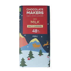 Chocolatemakers Kerstreep salty caramel bio 80.00 Gram