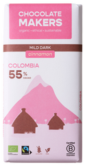 Chocolatemakers Pure joy 55% puur met kaneel bio 80.00 Gram