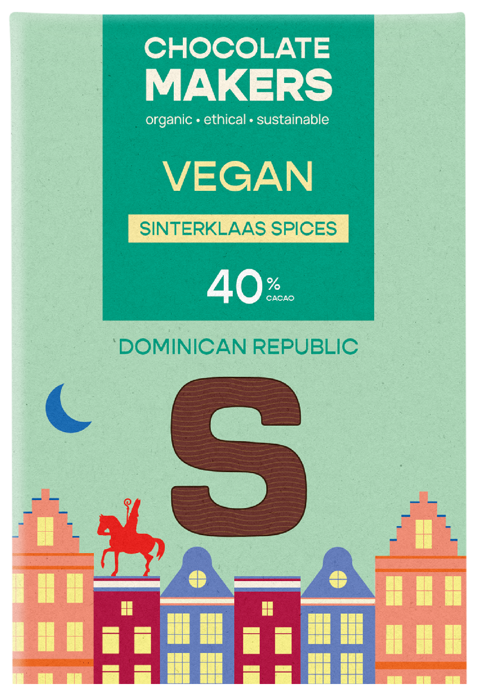 Chocolatemakers Sintletter melk vega bio 100 Gram