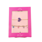 Dream the Label Cadeauset armband paars en goud 2.00 Stuks