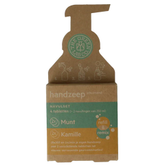 The Green Lab Co Handzeep navulset munt & kamille 4 Stuks