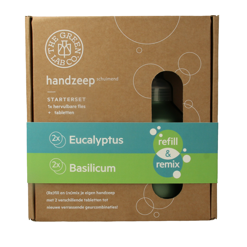 The Green Lab Co Handzeep premium starterset eucalyptus & basilicum 1 Set