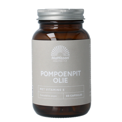 Mattisson Pompoenpitolie met vitamine E 1000mg 60 Capsules