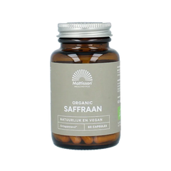 Mattisson Organic saffraan 30mg bio 60 Vegetarische capsules