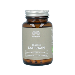 Mattisson Organic saffraan 30mg bio 60 Vegetarische capsules