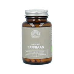 Mattisson Organic saffraan 30mg bio 60.00 Vegetarische capsules